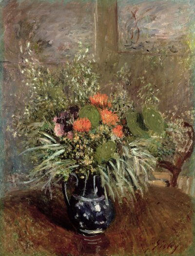 Naturaleza Muerta de Flores Silvestres de Alfred Sisley